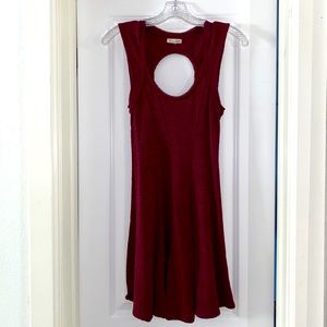 Maroon keyhole dress (urban outfitters)